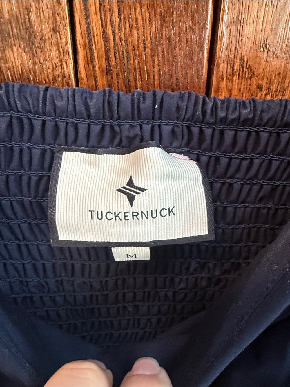 Tuckernuck Navy Blue Midi Dress with White Braid Trim - Picture 5 of 7